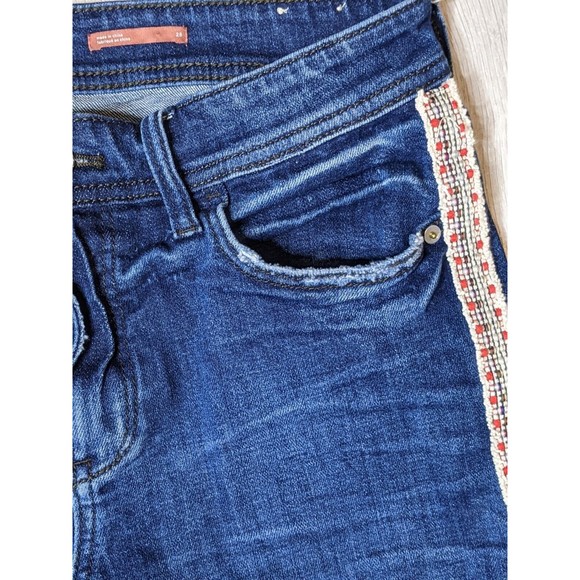 Anthropologie Pilcro & the Letterpress Side Stripe Slim Boyfriend Jeans Sz 28/ 6 - Picture 4 of 16